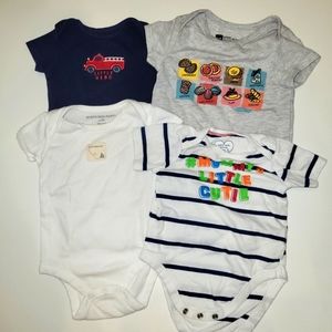 Set of 4 - Short Sleeved Bodysuits